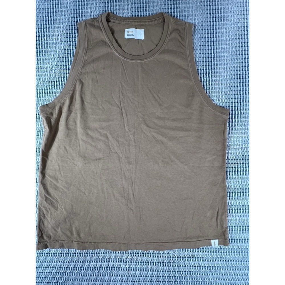 Tkees Tank , Relaxed Fitcrew Neckorganic Cotton Soft Touch Size 2 Brown Light